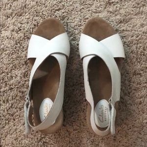 clarks wedges , size - 8.5